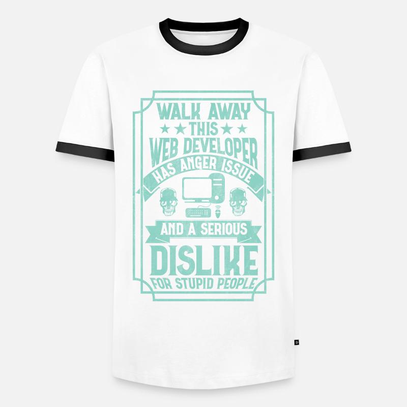 Funny Programmer Web Developer Funny - Männer Kontrast-T-Shirt - Weiß/Schwarz
