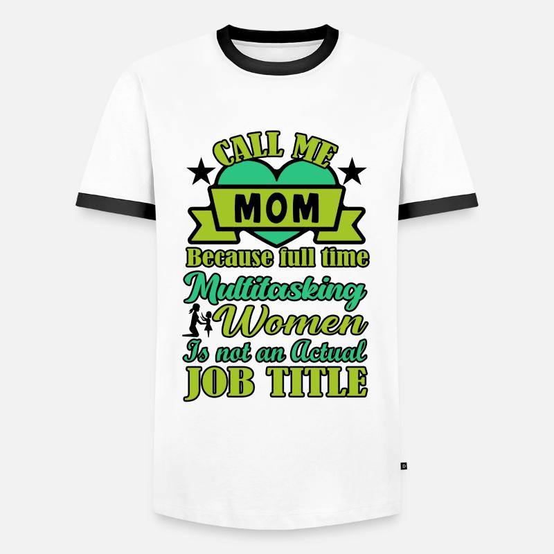 Mutter Multitasking - Männer Kontrast-T-Shirt - Weiß/Schwarz