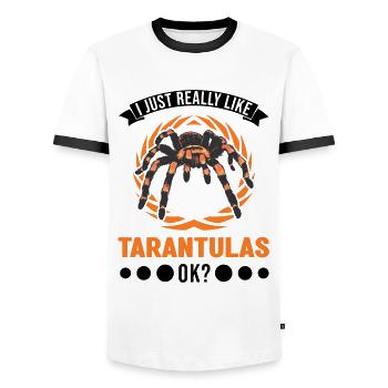J’aime vraiment Tarantulas ok Tarantula - T-shirt contrasté Homme - blanc/noir - Devant - AI Model Female 172 light (172cm) & AI Model Male 178 dark (178cm)