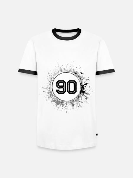 90 Number of blobs - Men's Ringer Shirt - white/black