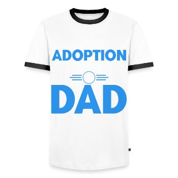 Adoption Adoptive Parents Foster Parents Gift - Men's Ringer Shirt - white/black - Front - AI Model Female 172 light (172cm) & AI Model Male 178 dark (178cm)