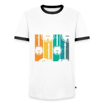 Viele - Männer Kontrast-T-Shirt - Weiß/Schwarz - Vorne - AI Model Female 172 light (172cm) & AI Model Male 178 dark (178cm)