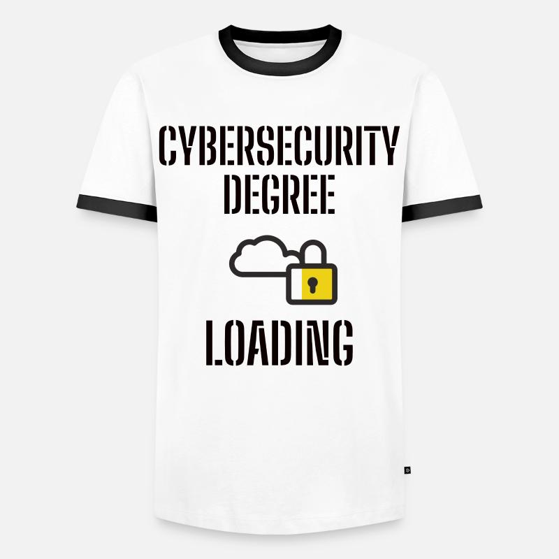 Cybersecurity - IT-Sicherheit Informatiker - Männer Kontrast-T-Shirt - Weiß/Schwarz