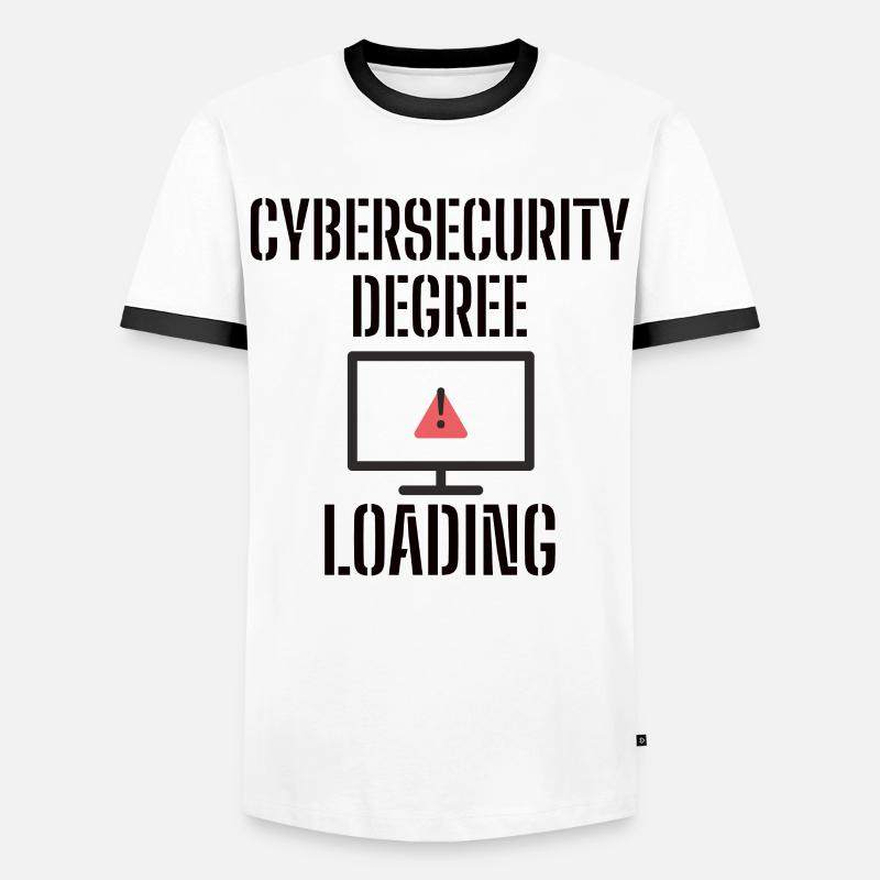 Cybersecurity - IT-Sicherheit Informatiker - Männer Kontrast-T-Shirt - Weiß/Schwarz