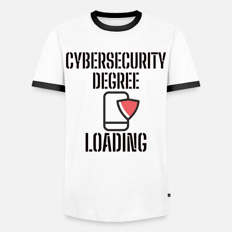 Cybersecurity - IT-Sicherheit Informatiker - Männer Kontrast-T-Shirt - Weiß/Schwarz