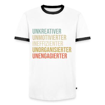 Finanzbeamter Finanzmanager Geld Job Arbeit - Männer Kontrast-T-Shirt - Weiß/Schwarz - Vorne - AI Model Female 172 light (172cm) & AI Model Male 178 dark (178cm)