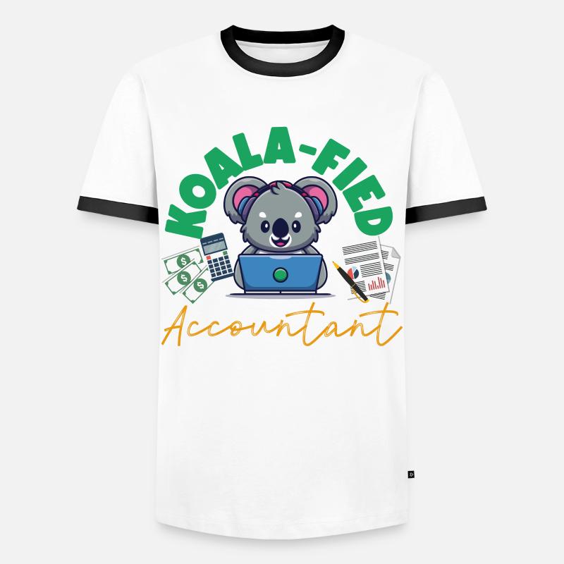 Comptable Comptable Comptable - T-shirt contrasté Homme - blanc/noir