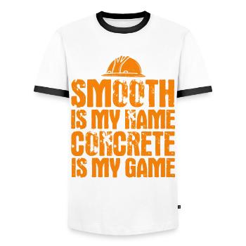 Chantier de chantier Béton Constructeur Travailleur de la construction Cadeau - T-shirt contrasté Homme - blanc/noir - Devant - AI Model Female 172 light (172cm) & AI Model Male 178 dark (178cm)