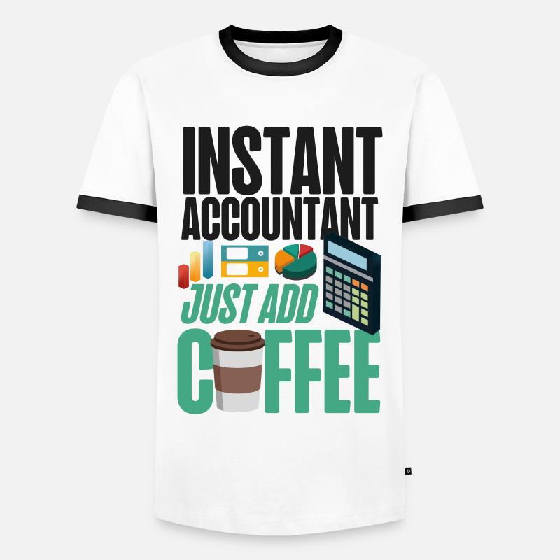 Comptable Comptable Comptable - T-shirt contrasté Homme - blanc/noir