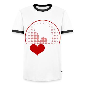 Jumping Pole Vault Pole Vault Gift - Men's Ringer Shirt - white/black - Front - AI Model Female 172 light (172cm) & AI Model Male 178 dark (178cm)