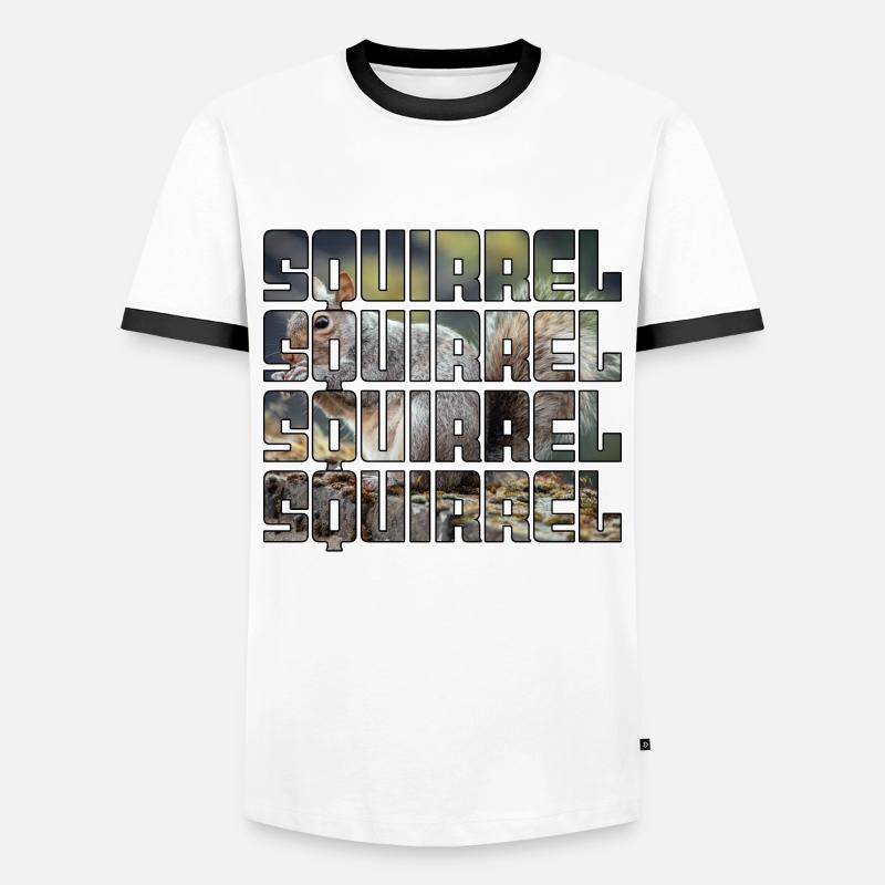 Squirrel - Men's Ringer Shirt - white/black