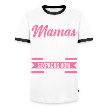 Mutter Mama - Männer Kontrast-T-Shirt - Weiß/Schwarz - Vorne - AI Model Female 172 light (172cm) & AI Model Male 178 dark (178cm)