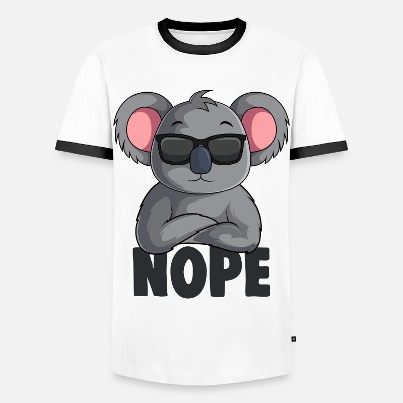Koala - Men's Ringer Shirt - white/black