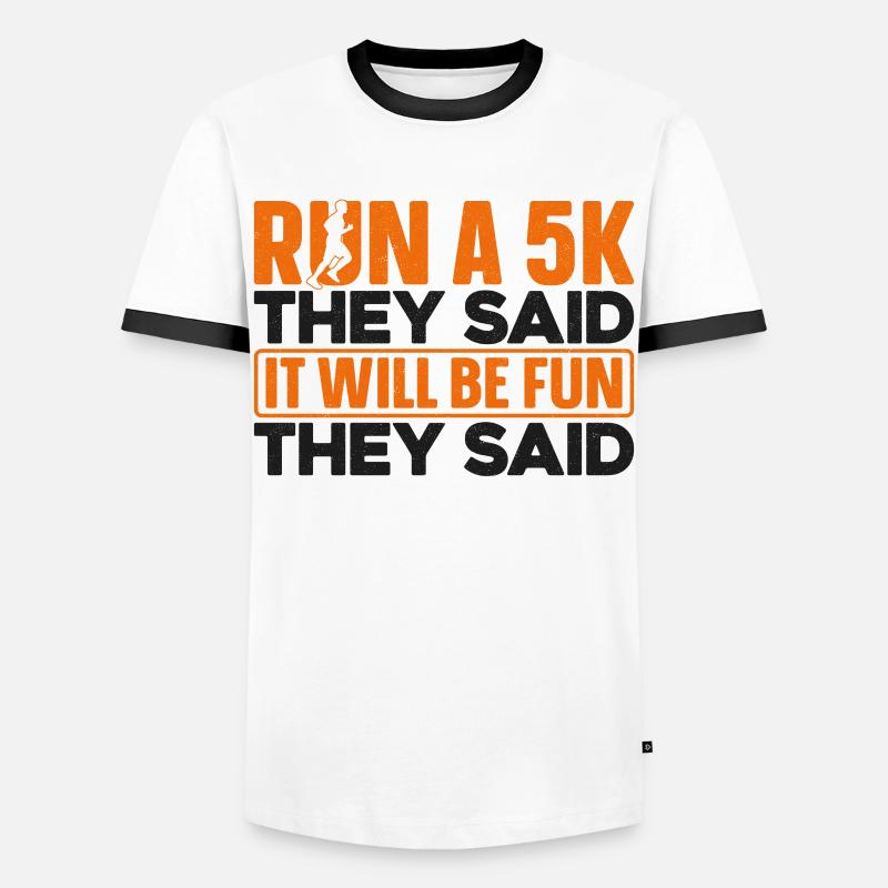 Running Runner Half Marathon - Männer Kontrast-T-Shirt - Weiß/Schwarz