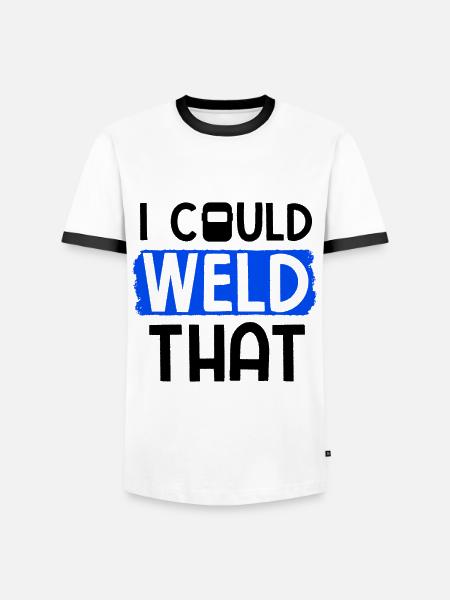 Schweißen Für Schweißer - Männer Kontrast-T-Shirt - Weiß/Schwarz