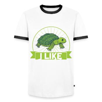 Reptilien Eidechsen Reptilienliebhaber Geschenk - Männer Kontrast-T-Shirt - Weiß/Schwarz - Vorne - AI Model Female 172 light (172cm) & AI Model Male 178 dark (178cm)