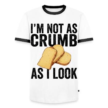 Funny bread baker - Men's Ringer Shirt - white/black - Front - AI Model Female 172 light (172cm) & AI Model Male 178 dark (178cm)