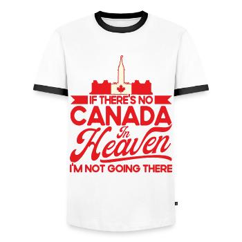 Racines canadiennes Canada Vacances Canada Cadeau - T-shirt contrasté Homme - blanc/noir - Devant - AI Model Female 172 light (172cm) & AI Model Male 178 dark (178cm)