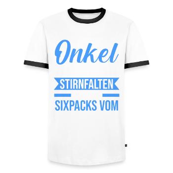 Patenonkel Pate Onkel - Männer Kontrast-T-Shirt - Weiß/Schwarz - Vorne - AI Model Female 172 light (172cm) & AI Model Male 178 dark (178cm)