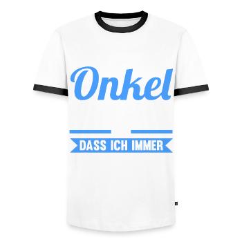 Patenonkel Pate Onkel - Männer Kontrast-T-Shirt - Weiß/Schwarz - Vorne - AI Model Female 172 light (172cm) & AI Model Male 178 dark (178cm)