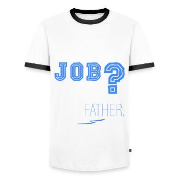 Papa ist der Beste! - Männer Kontrast-T-Shirt - Weiß/Schwarz - Vorne - AI Model Female 172 light (172cm) & AI Model Male 178 dark (178cm)