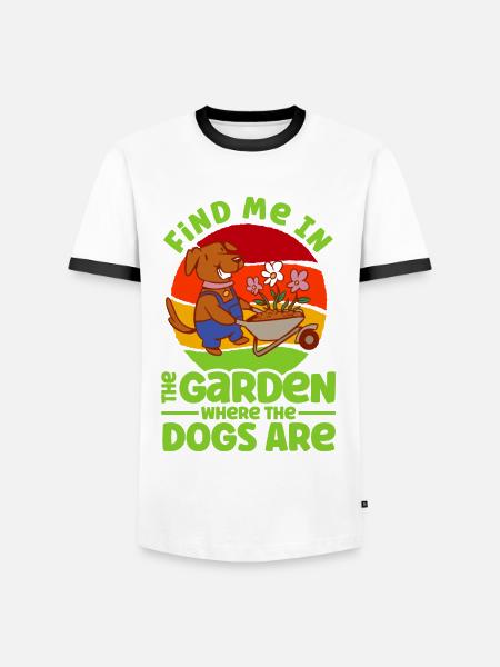 Garten Hunde Hundehalter Geschenk - Männer Kontrast-T-Shirt - Weiß/Schwarz