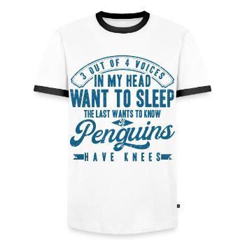 Black Humor Sarcasm Irony Gift - Men's Ringer Shirt - white/black - Front - AI Model Female 172 light (172cm) & AI Model Male 178 dark (178cm)