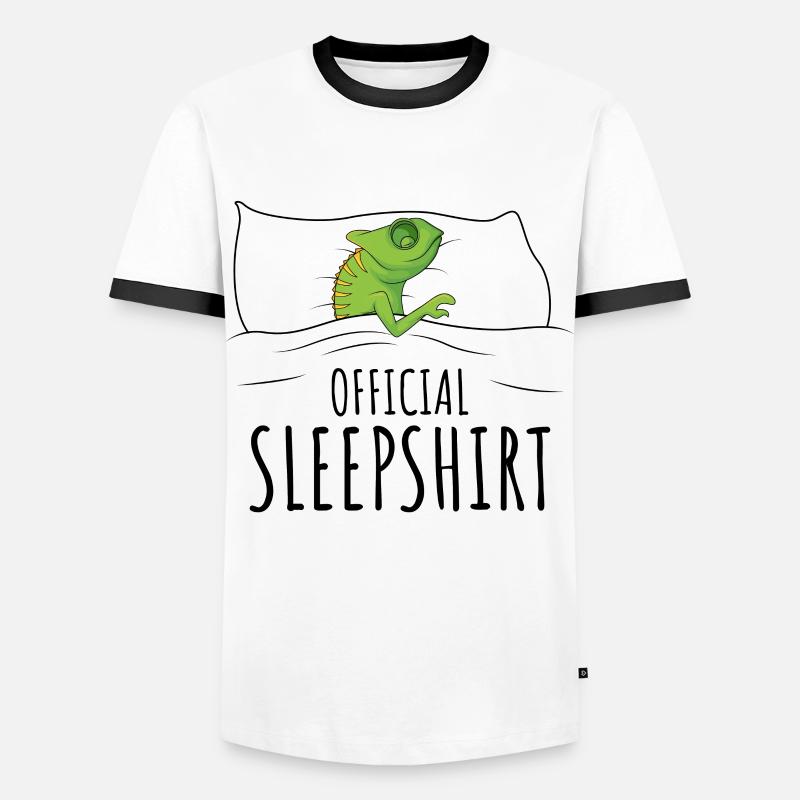 chameleon - Men's Ringer Shirt - white/black
