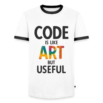 Software Ingenieur Informatiker Programmierer - Männer Kontrast-T-Shirt - Weiß/Schwarz - Vorne - AI Model Female 172 light (172cm) & AI Model Male 178 dark (178cm)