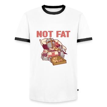 Pen and Paper for RPG Gaming Father - Men's Ringer Shirt - white/black - Front - AI Model Female 172 light (172cm) & AI Model Male 178 dark (178cm)