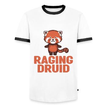 Pen and Paper for RPG Gaming Father - Men's Ringer Shirt - white/black - Front - AI Model Female 172 light (172cm) & AI Model Male 178 dark (178cm)