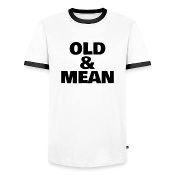 VIEUX ET MÉCHANT - T-shirt contrasté Homme - blanc/noir - Devant - AI Model Female 172 light (172cm) & AI Model Male 178 dark (178cm)