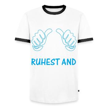 So gut sieht man im Ruhestand aus - Männer Kontrast-T-Shirt - Weiß/Schwarz - Vorne - AI Model Female 172 light (172cm) & AI Model Male 178 dark (178cm)