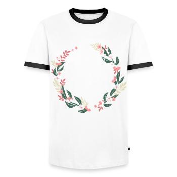 Ich Bringe Probleme Mit Du Den Alkohol Mädelsabend - Männer Kontrast-T-Shirt - Weiß/Schwarz - Vorne - AI Model Female 172 light (172cm) & AI Model Male 178 dark (178cm)