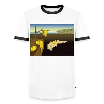 Pizza Pizza Maker Pizzaria - T-shirt contrasté Homme - blanc/noir - Devant - AI Model Female 172 light (172cm) & AI Model Male 178 dark (178cm)