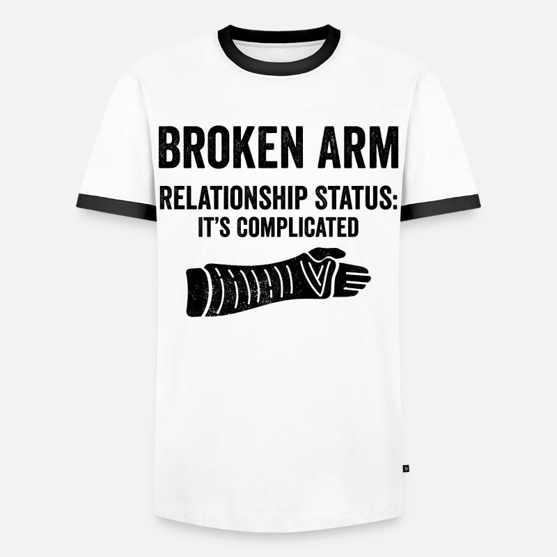 Broken arm - Men's Ringer Shirt - white/black
