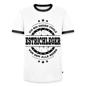 Estrichleger Kollegen Geburtstag Rohbau Geschenk - Männer Kontrast-T-Shirt - Weiß/Schwarz - Vorne - AI Model Female 172 light (172cm) & AI Model Male 178 dark (178cm)