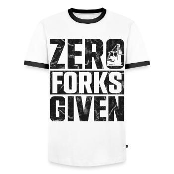 Certified Forklift Truck Operator - Men's Ringer Shirt - white/black - Front - AI Model Female 172 light (172cm) & AI Model Male 178 dark (178cm)