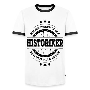 Historiker Geburtstag Geschichtsforscher Geschenk - Männer Kontrast-T-Shirt - Weiß/Schwarz - Vorne - AI Model Female 172 light (172cm) & AI Model Male 178 dark (178cm)
