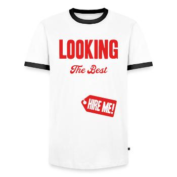 Haus Verkaufen Immobilie Makler Geschenk - Männer Kontrast-T-Shirt - Weiß/Schwarz - Vorne - AI Model Female 172 light (172cm) & AI Model Male 178 dark (178cm)