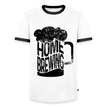 Retro Graphic Homebrewing Winemaking Brewery Craft - Männer Kontrast-T-Shirt - Weiß/Schwarz - Vorne - AI Model Female 172 light (172cm) & AI Model Male 178 dark (178cm)