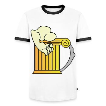 Retro Graphic Homebrewing Winemaking Brewery Craft - Männer Kontrast-T-Shirt - Weiß/Schwarz - Vorne - AI Model Female 172 light (172cm) & AI Model Male 178 dark (178cm)