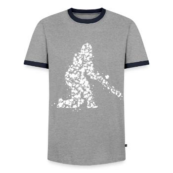 Cricket - Männer Kontrast-T-Shirt - Grau/Navy  - Vorne - AI Model Female 172 light (172cm) & AI Model Male 178 light (178cm)