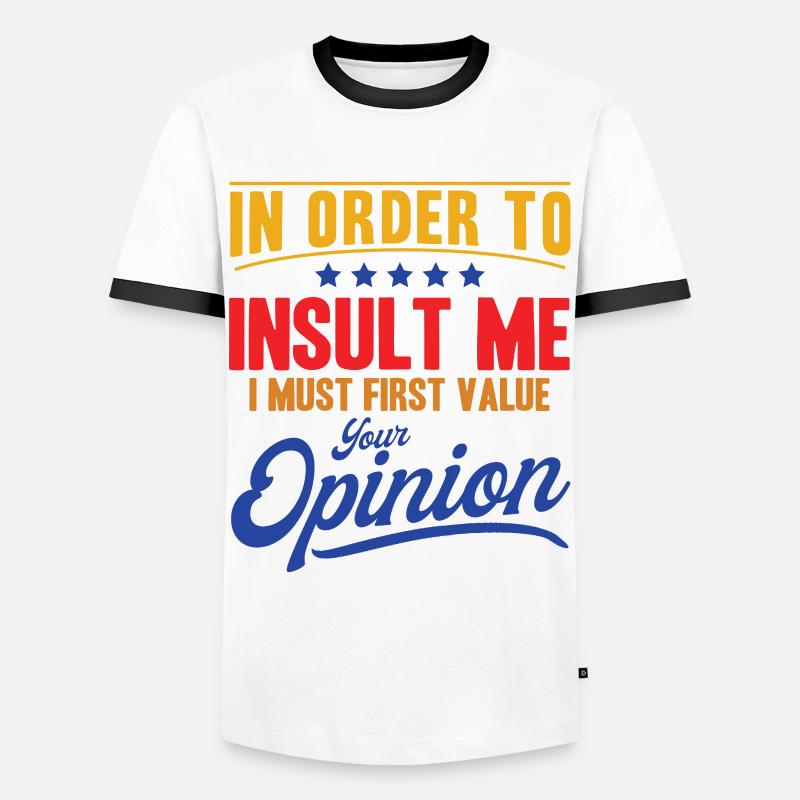 Sarkasmus Ironie Sarkastisch Geschenk - Männer Kontrast-T-Shirt - Weiß/Schwarz