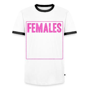Gender equality Gender equality - Men's Ringer Shirt - white/black - Front - AI Model Female 172 light (172cm) & AI Model Male 178 dark (178cm)