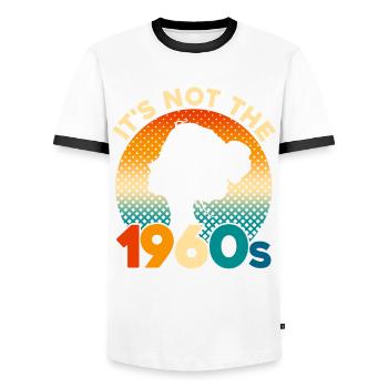Égalité des sexes Feminism Rec - T-shirt contrasté Homme - blanc/noir - Devant - AI Model Female 172 light (172cm) & AI Model Male 178 dark (178cm)