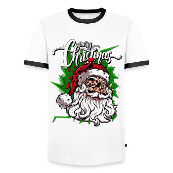 Merry Christmas Merry Christmas - Männer Kontrast-T-Shirt - Weiß/Schwarz - Vorne - AI Model Female 172 light (172cm) & AI Model Male 178 dark (178cm)