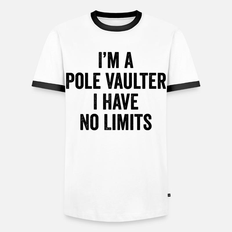 Fun pole vault - Men's Ringer Shirt - white/black
