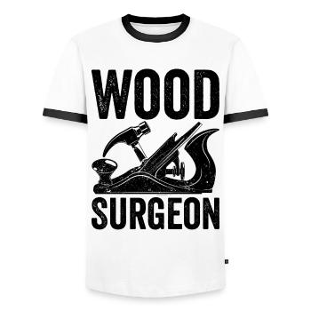 Soil Surgeon Landwirt Landwirtschaft - Männer Kontrast-T-Shirt - Weiß/Schwarz - Vorne - AI Model Female 172 light (172cm) & AI Model Male 178 dark (178cm)