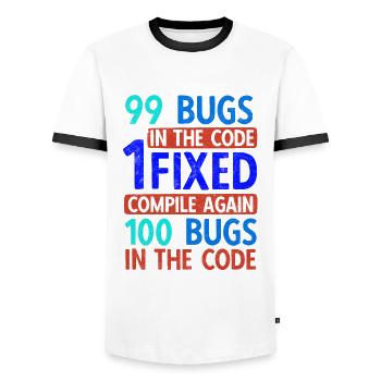 Software Ingenieur Informatiker Programmierer - Männer Kontrast-T-Shirt - Weiß/Schwarz - Vorne - AI Model Female 172 light (172cm) & AI Model Male 178 dark (178cm)